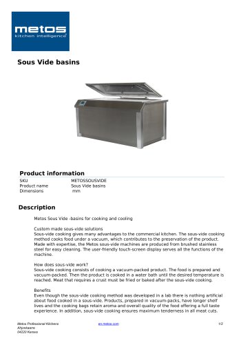 Sous Vide basins