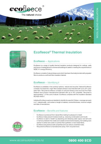 Ecofleece®  Thermal Insulation