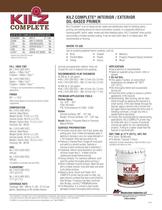 KILZ COMPLETE®  INTERIOR / EXTERIOR OIL-BASED PRIMER