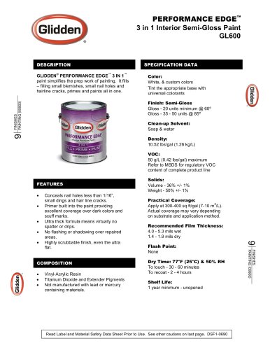 PERFORMANCE EDGE? 3 in 1 Interior Semi-Gloss Paint