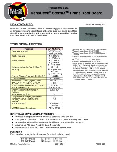 DensDeck® StormXTM Prime Roof Board