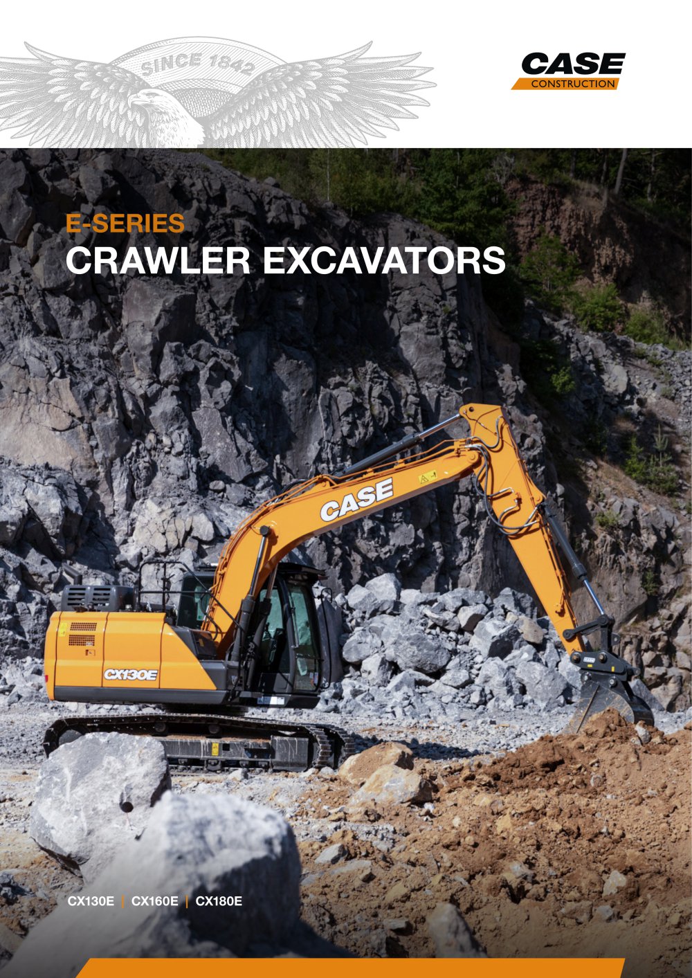 E-Series Crawler Excavators - CX130E/CX160E/CX180E - Case Construction