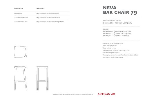 NEVA bar chair 79