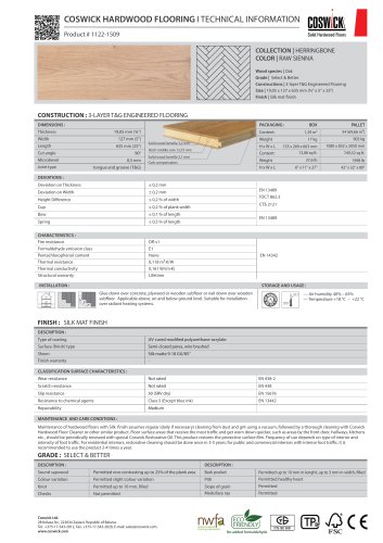 COSWICK HARDWOOD FLOORING Product # 1122-1509