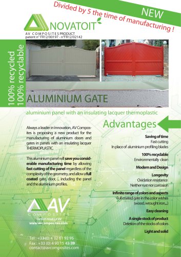 Aluminium gate thermo-coating